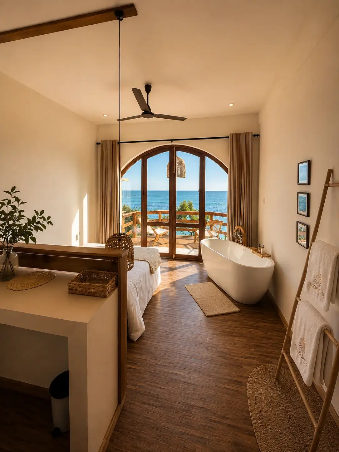 Boho Arch Surf View Hot Tub Suite
